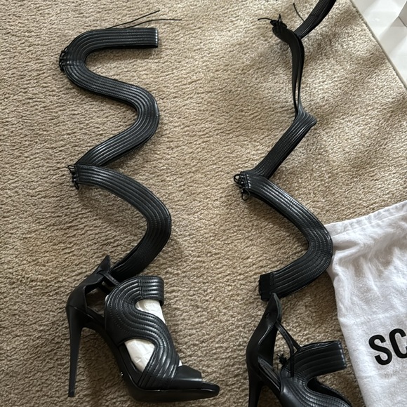 Leather Schutz Heels with detachable boot straps - Picture 1 of 3